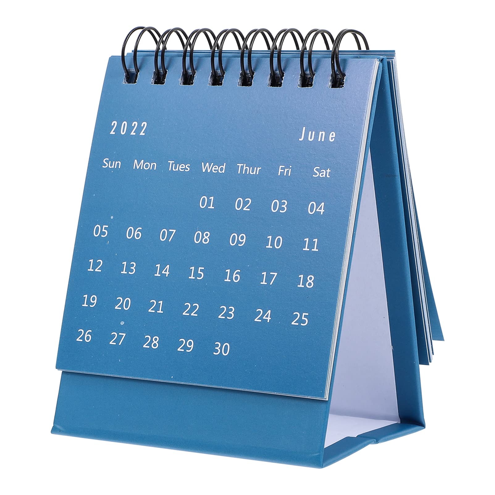 TOYANDONA Desk Calendar 2022 New Year Calendar Desktop Standing Flip Monthly Calendar Daily Schedule Agenda Organizer Office Supplies Blue