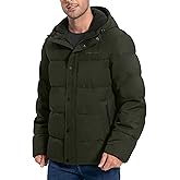 Pioneer Camp Mens Winter Coat Warm Winter Puffer Jacket Waterproof Thicken Insulated Windproof Hooded Down Quilted Coat