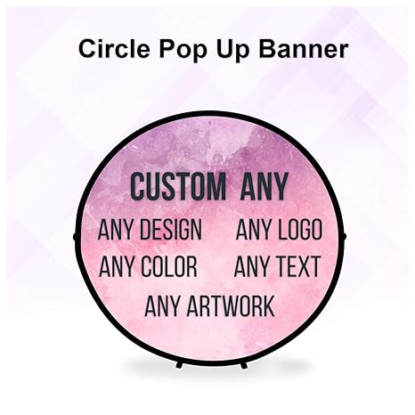 Bannerbuzz Circle Pop Up Banner 3 28 D X 3 28 H Amazon Co Uk