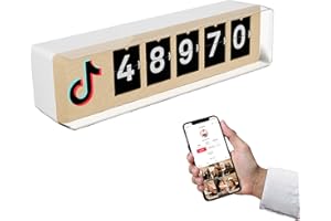 TikTok Follower Counter by Smiirl – Real-Time Split Flap Display – Boost Followers & Engagement – For Creators, Shops & More – Wi-Fi & Hotspot – Easy Setup – Premium Design (Black, 5 Digits)