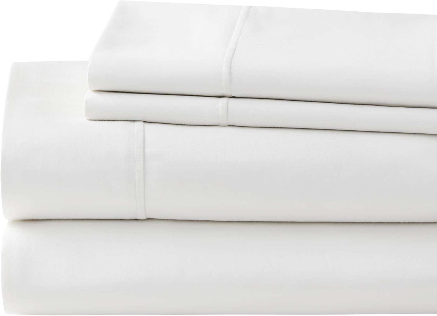 1000 Thread Count Natural White California King Sheet Sets Deep Pocket | Sateen Soft Cotton Grown in India, 4 Piece Bed Sheets - Fitted, Flat & 2 Pillow Cases - Stretch Up to 20 Inches Mattress: Kitchen & Dining