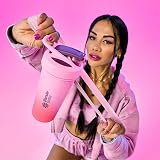 BlenderBottle Strada Sleek Shaker Cup 740ml Flamingo Ombre Stainless view 6