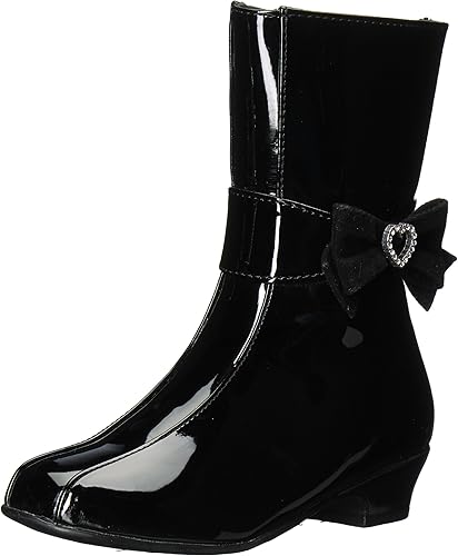 girls black patent boots
