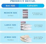 MagicQCraft 6 Pack Large Vacuum Storage Bags 80x60cm with Hand Pump view 3