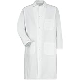 Red Kap Men's Six Gripper-Front Butcher Frock