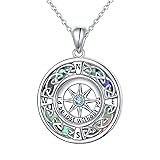 DAOCHONG Sterling Silver Compass Celtic I'd Be Lost