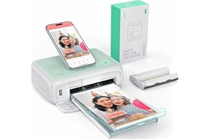 YOTON Photo Printer, Picture Printer with 54 Sheets (4"x6") & 1 Ink Ribbon, Support AR Video Printing, Wi-Fi Connection, Portable Photo Printer for iPhone/Android/Laptop