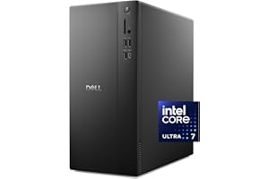 Dell Tower Desktop ECT1250 - Intel Core Ultra 7-265 Processor, Intel UHD Graphics, 32GB Memory, 1TB M.2 SSD, 3.0 SD Card Reader, Dell Wired Keyboard and Mouse, Windows 11 Home, Basic Onsite Service