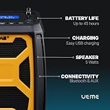 UEME 5W Rugged DAB DAB+ FM Site Radio Bluetooth USB Rechargeable Yellow view 7