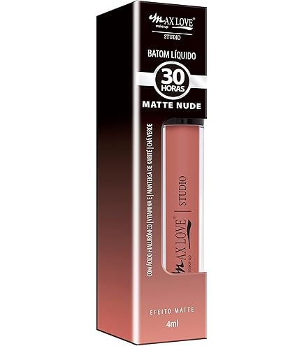 MAXLOVE Batom Nude Matte 30H 653 Max Love | Amazon.com.br