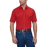 Ely & Walker Men's Short Sleeve Solid Western Shirt