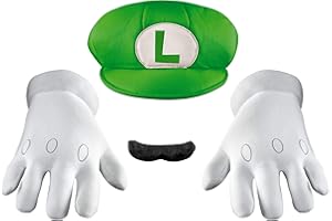 Disguise Men's Nintendo Super Mario Bros.Luigi Adult Costume Accessory Kit