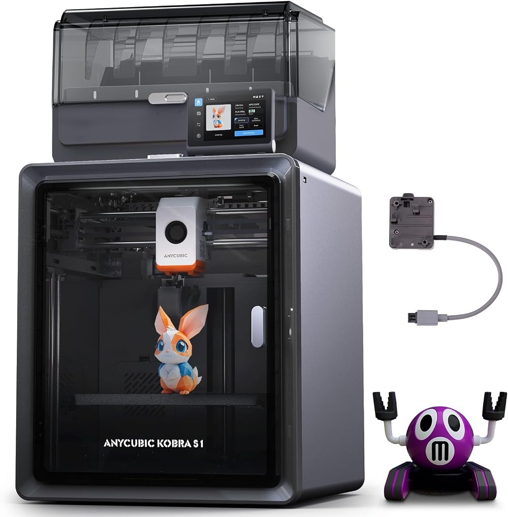 ANYCUBIC Kobra S1 Combo 3D Printer 4-8 Color Drying & Printing 250x250x250