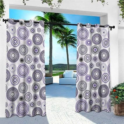 Amazon Com Purple And Black Outdoor Curtain Extra Wide