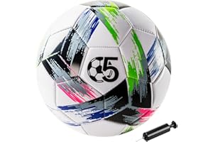 Innotoys Soccer Ball Size 5 Size 4 with Pump Deflated, Vibrant Multicolor Design, Operation Christmas Soccer Ball, Bright Tri-Color Indoor/Outdoor Training Sports Ball, Soft Touch Official Size