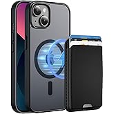 Ntwinro Magnetic for iPhone 12 mini & 13 mini Case with Detachable Magnetic Wallet, Compatible with MagSafe, Credit Card Holder, RFID Blocking, Military Protective Slim Phone Cover, Black