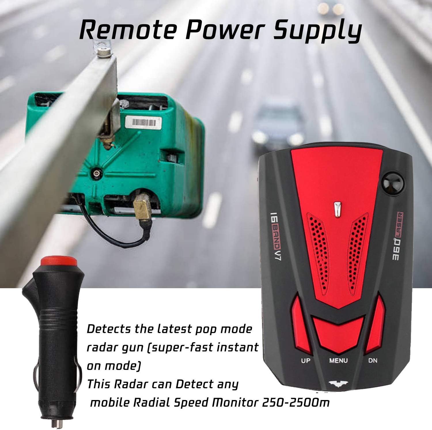 New FCC Radar Detector for Cars,Laser Radar Detector Voice Prompt Speed