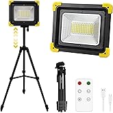 29000LM Rechargeable LED Work Light with Stand,Magnetic Base&Remote Control,12000mAh,Cordless Work Light IP65 Waterproof with Hanging Hook for Workshop,DIY,Garage,Construction