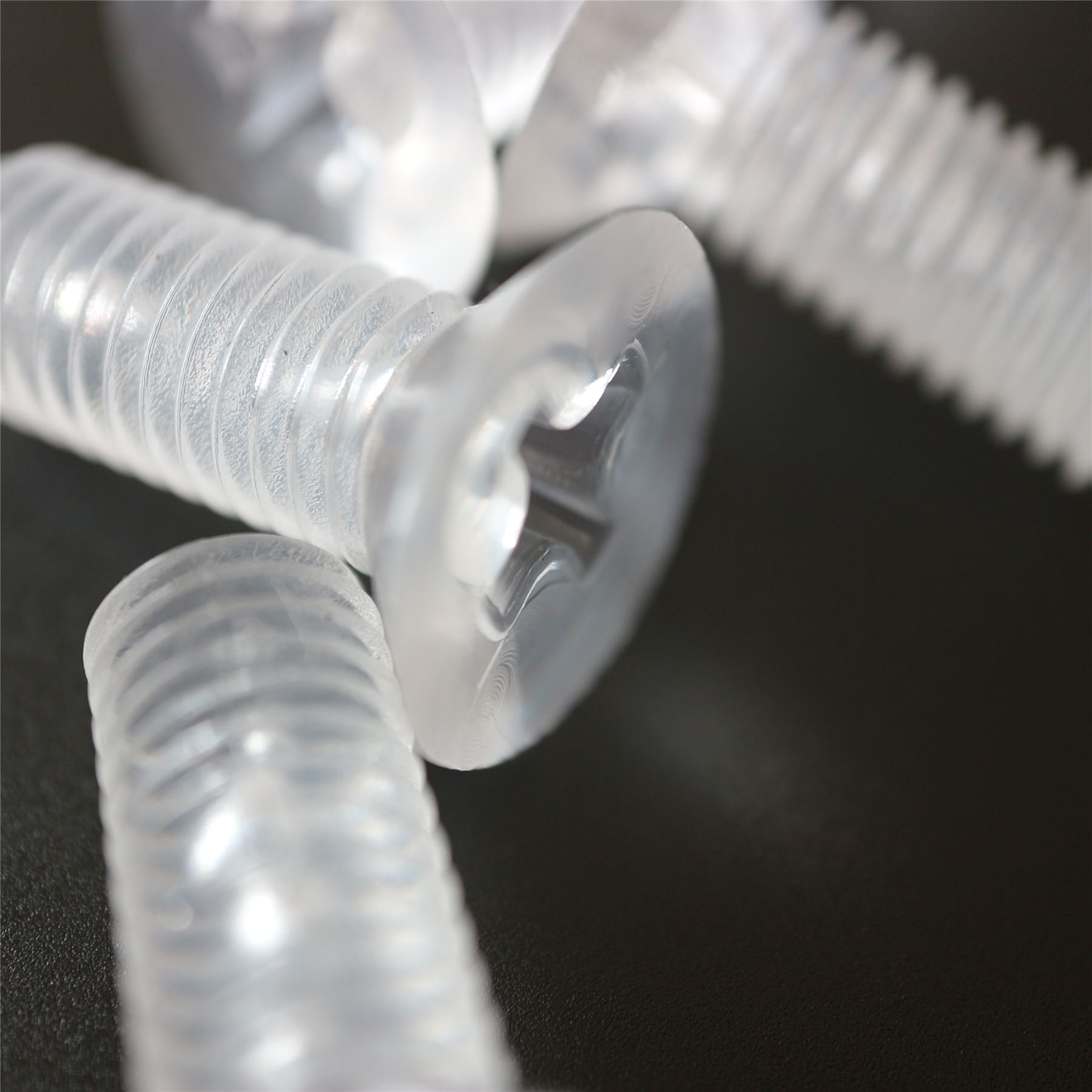 25 x Crosshead Countersunk Screw Nuts and Bolts, Transparent Clear Plastic Acrylic, M8 x 20mm - Acrylic Plastic Screws