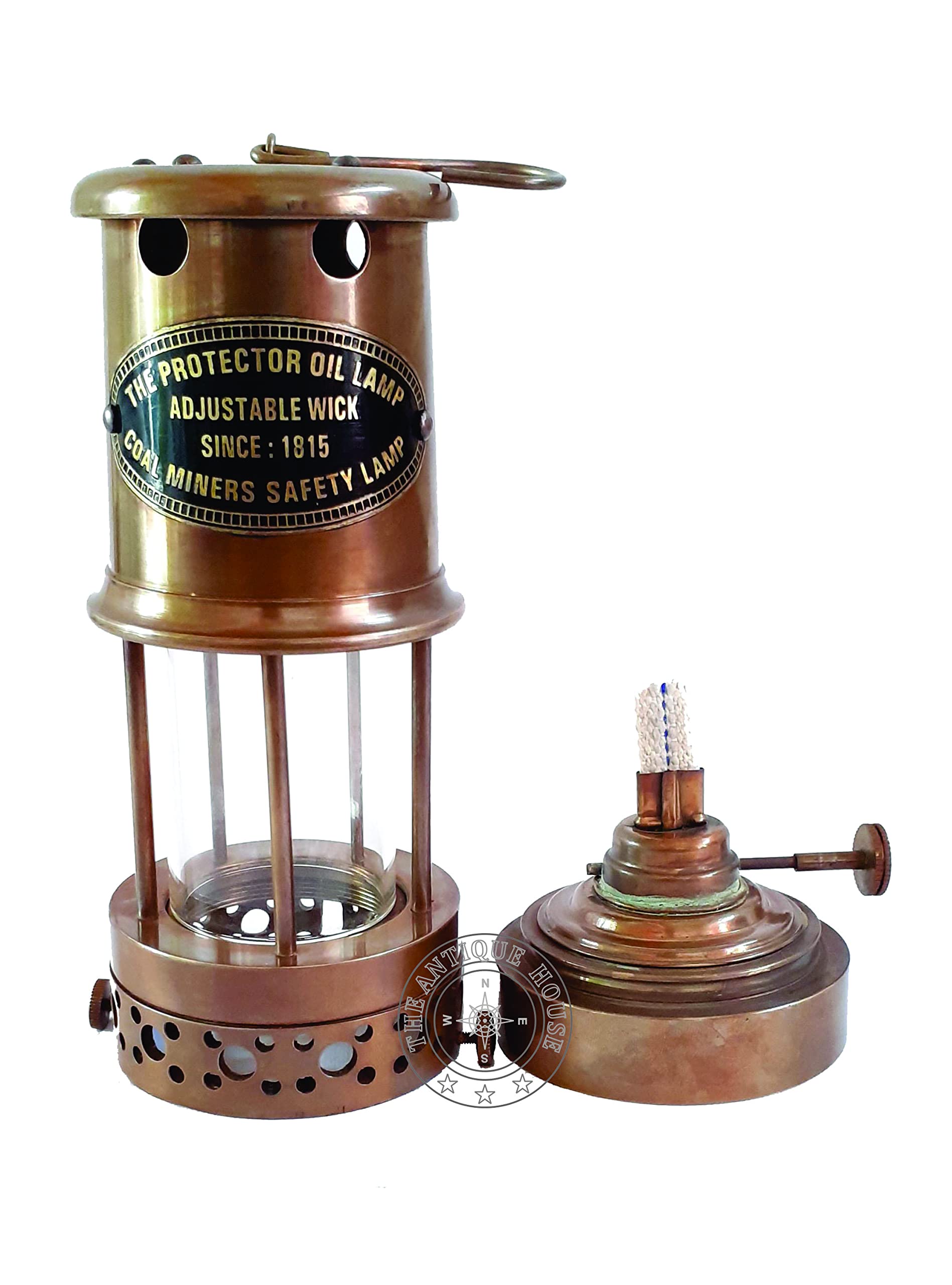 House Solid Brass 100% Working Nautical Miner Lamp Oil Ship Lantern Maritime