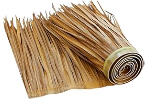 NAHARO 78.8" Tiki Straw Roof Thatch –Mexican Style Artificial Palm Thatch Rolls Tiki Bar Hut Grass Duck Boat Blinds Grass Palapa Thatch Roofing for Garden Patio Umbrella Covers Fence Party Decoration