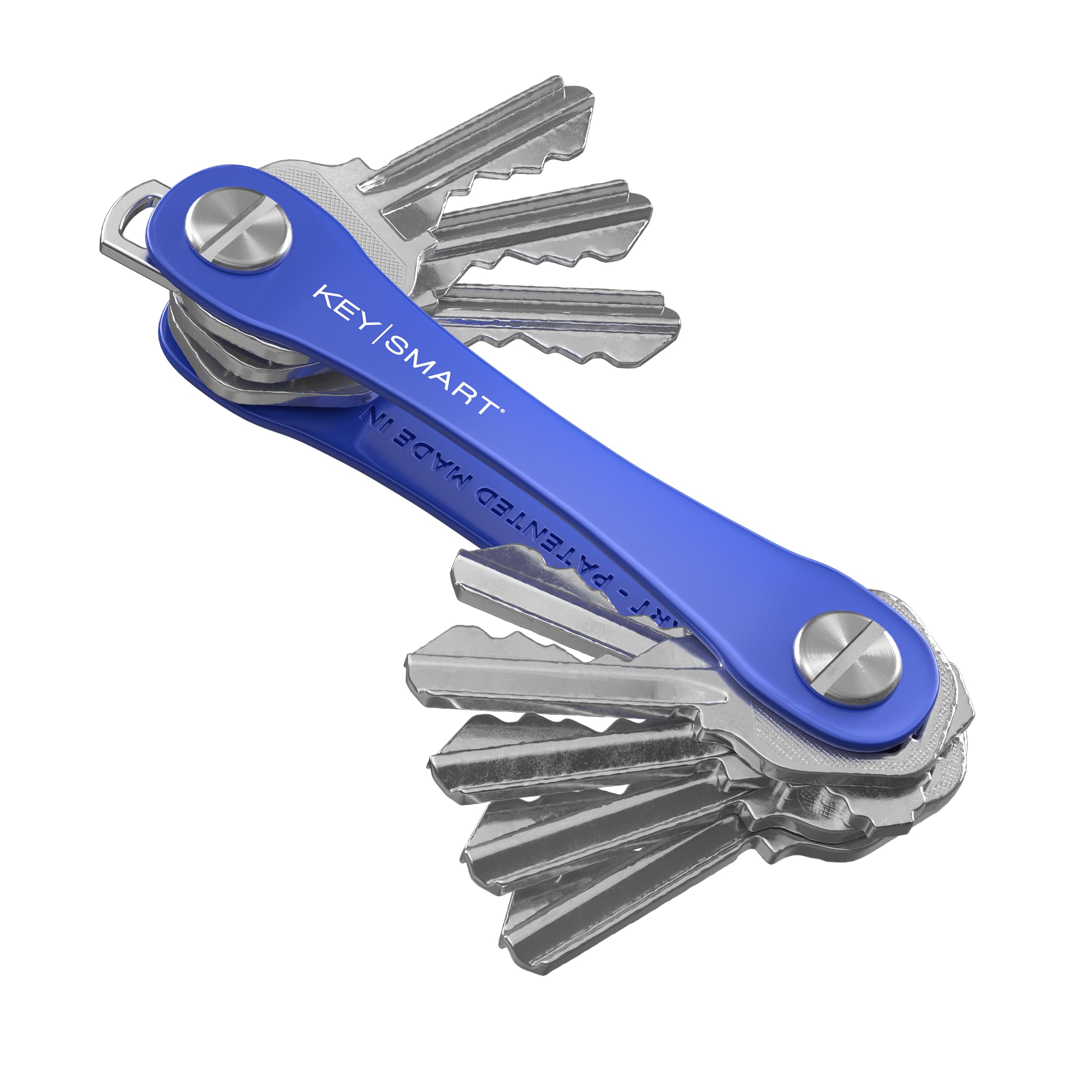 KeySmart Original Key Holder - Compact Key Organizer for Key Chain, Minimalist Clutter-Free EDC Keychains Key Ring, Blue, 14 Keys — image 1