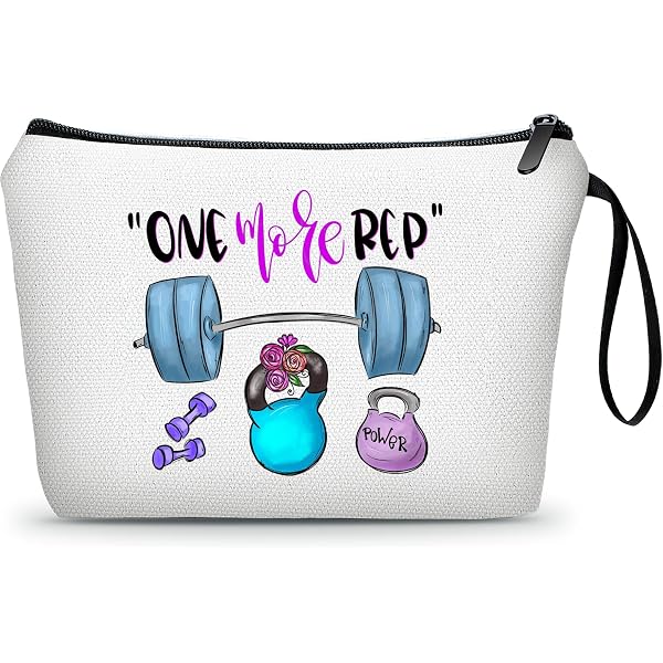 Fitness-Geschenk-Tasche – Kosmetiktasche Mit Workout-Spruch, 23,5x17 Cm, Für Sportbegeisterte