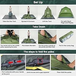 Night Cat Pop Up Tent, 2-3 Persons Instant Camping