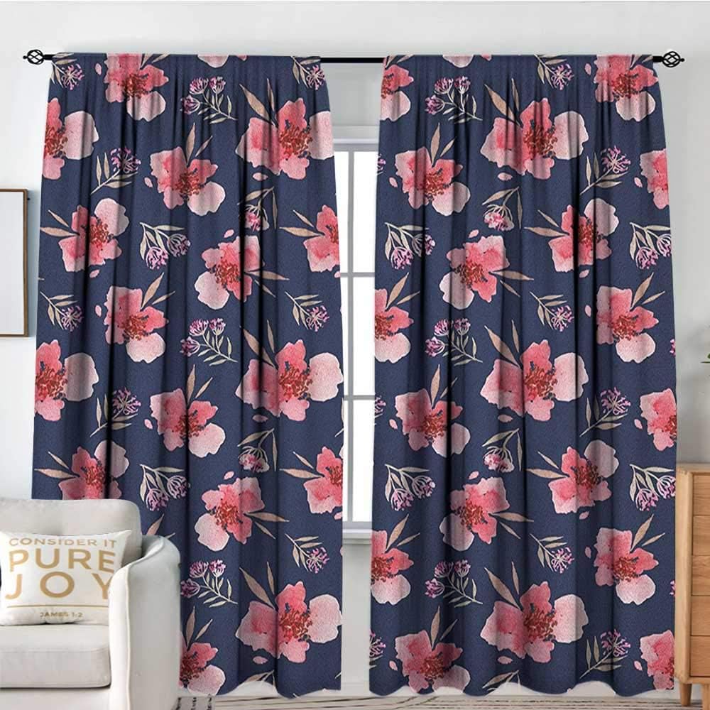 Amazon Com Print Pattern Curtains Watercolor Nature Inspired