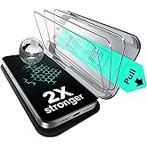 ESR 3 Pack for iPhone 15 Pro Screen Protector, Military Grade Shatterproof, 9H Hardness, Full Coverage Tempered Glass with UltraFit Tray