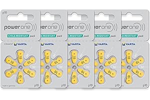 Power One size 10 No Mercury Hearing Aid Batteries (30 Batteries)