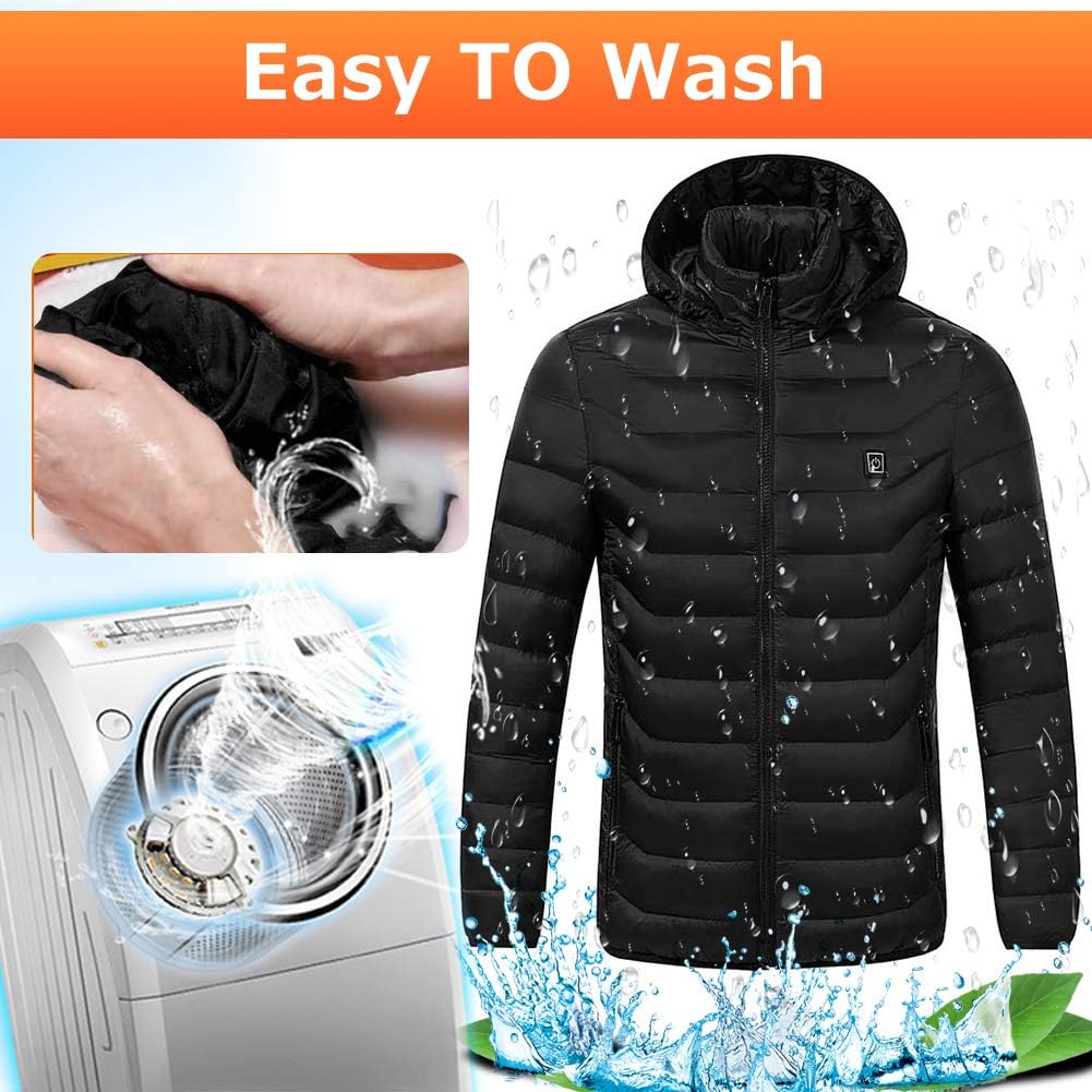 SUPTEMPO Women's Men's Heated Jacket Electric Heating Jacket Winter Warm Jackets for Women and Man: Clothing