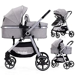 Lortsybab 2-in-1 Baby Stroller with Bassinet Mode