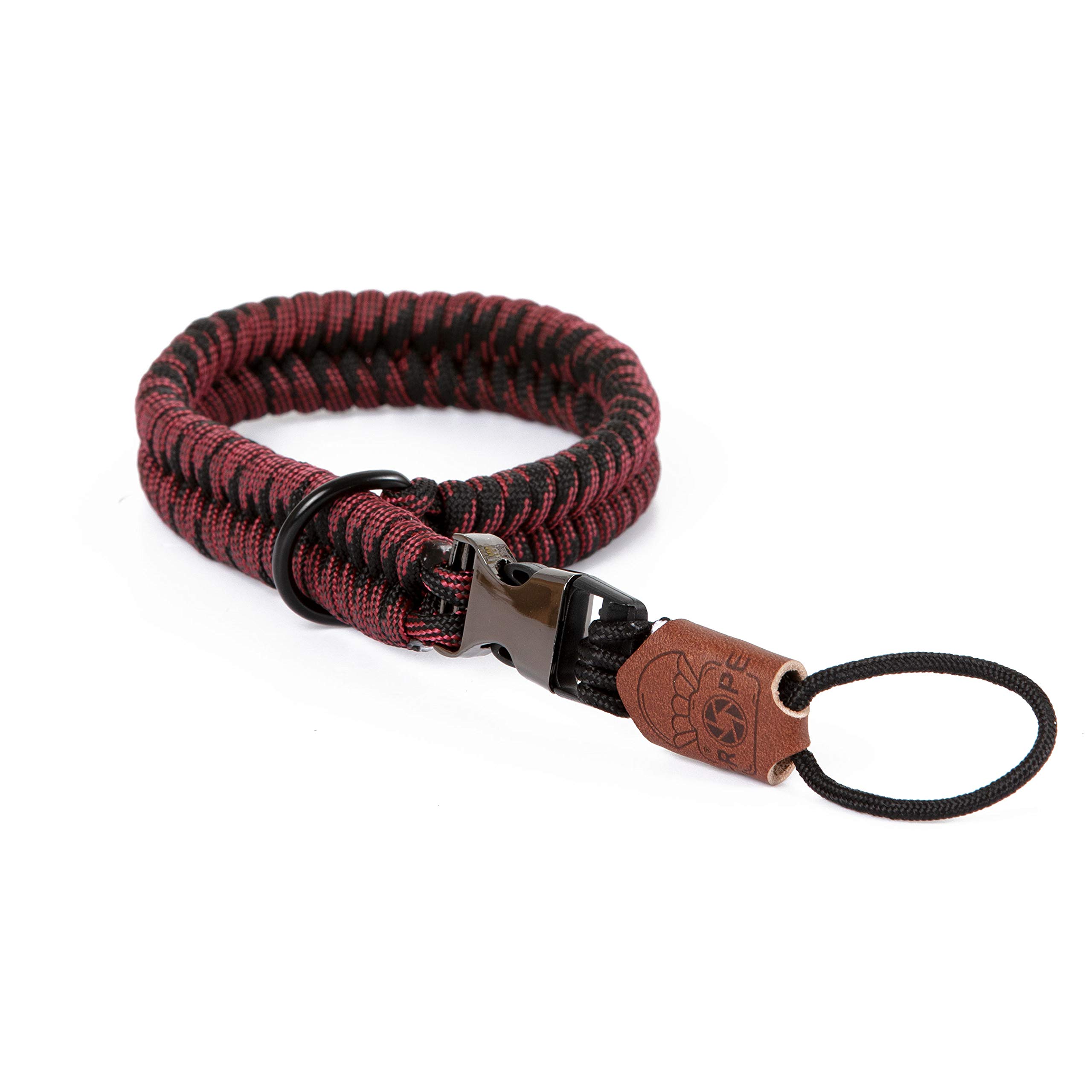 C-Rope Camera Hand Strap The Claw Hand-Woven Paracord Camera Strap with Quick Release System Black/Red — image 1