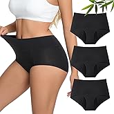 Chicloop Period Underwear for Women Heavy Flow, Extra High Waist Strong Absorbency Leakproof Postpartum Menstrual Panty Brief