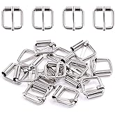 Swpeet 60Pcs Heavy Duty Multi-Purpose Metal Roller Buckles Metal Rings for Belts Hardware Bags Ring Hand DIY Accessories