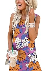 ANRABESS Women's Summer Beach Dress Floral Print