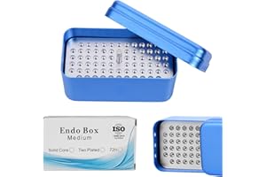 7 Colors Choose Bur Blocks Autoclavable Endo Files Holde with Cover 72 Holes Autoclave Organizer Box Diamond Burs Stainless S