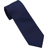 DKNY Men’s Navy Blue Solid & Pattern Necktie | Slim 2.75" Width | Modern Formal & Business Tie