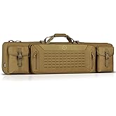 Savior Equipment Urban Warfare Tactical Double Long Gun Bag Case Backpack w/Pistol Handgun Case,46 Inch Flat Dark Earth Tan