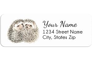 Triple Studio Hedgehog Return Address Labels - 120 Pcs, Sweet in Love Personalized Gift - Anniversary Wedding - Customized Sh