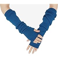 F Flammi Cashmere Blended Arm Warmer for Women Winter Fingerless