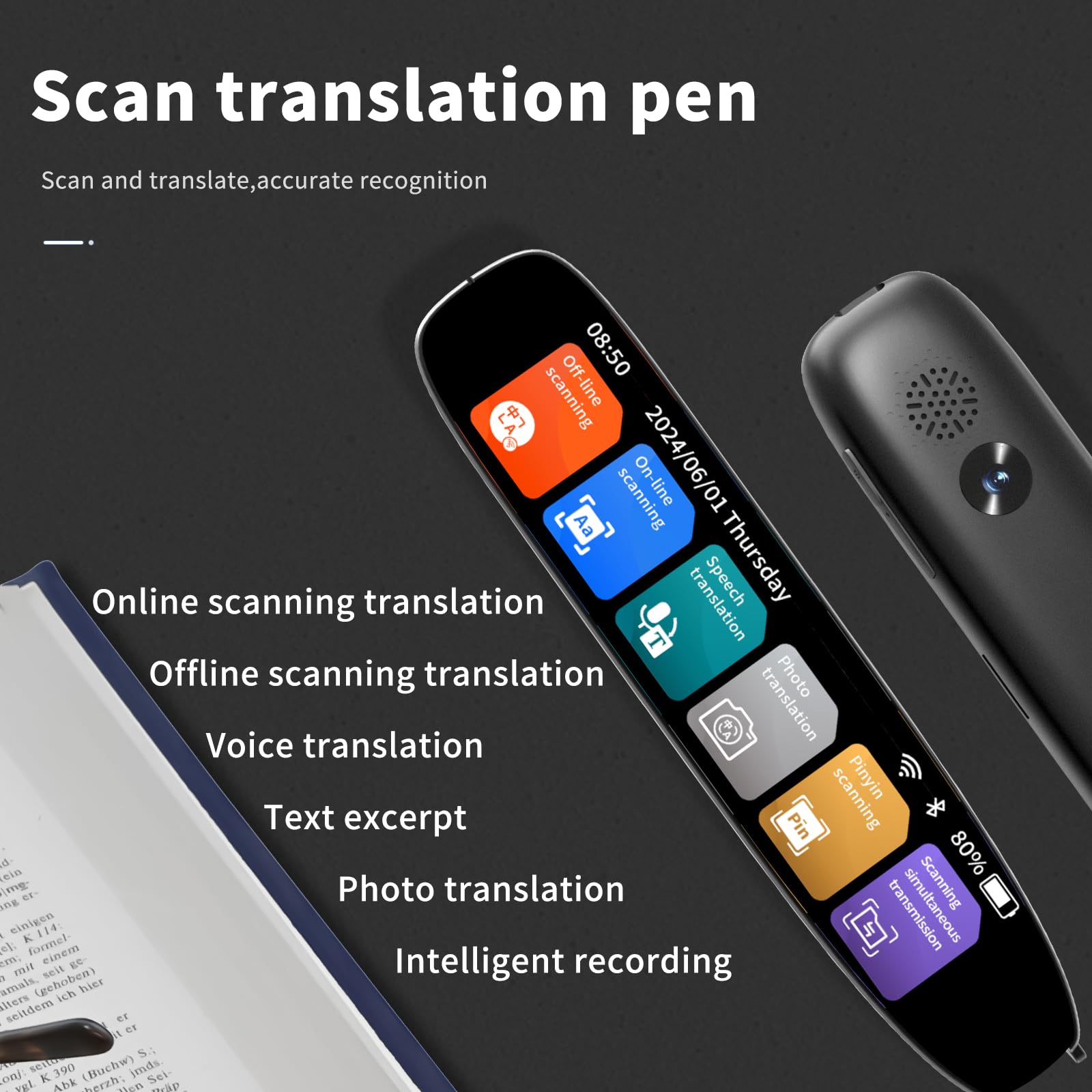 Translation Pen,Translator Pen for Dyslexia,142 Language Scan Reading Pen,Online/Offline/Text to Speech/Photo traductor Pen,Language Learners,Travel, Business People ?Pen Scanner
