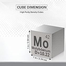 Molybdenum Metal Element Cube - Laser Engraved