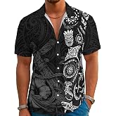 Funny Hawaiian Shirt Summer Beach Tropical Short Sleeve Holiday Print Aloha Shirt Casual Button Down Shirt