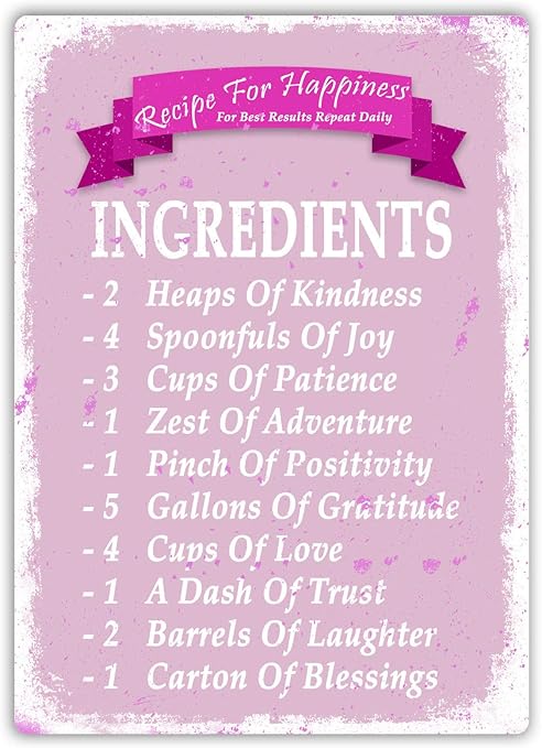 Chuanghe3943 Placa Metalica Para Pared Con Texto En Ingles