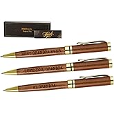 InnoBeta Grandpa Gifts, Wooden Pen Set of 3, Gift Ideas for Grandpa from Grandkids on Birthday, Christmas, Father's Day, Retirement