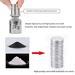 rhinocats 20Pcs Strong Magnets, 24 x 2mm, with