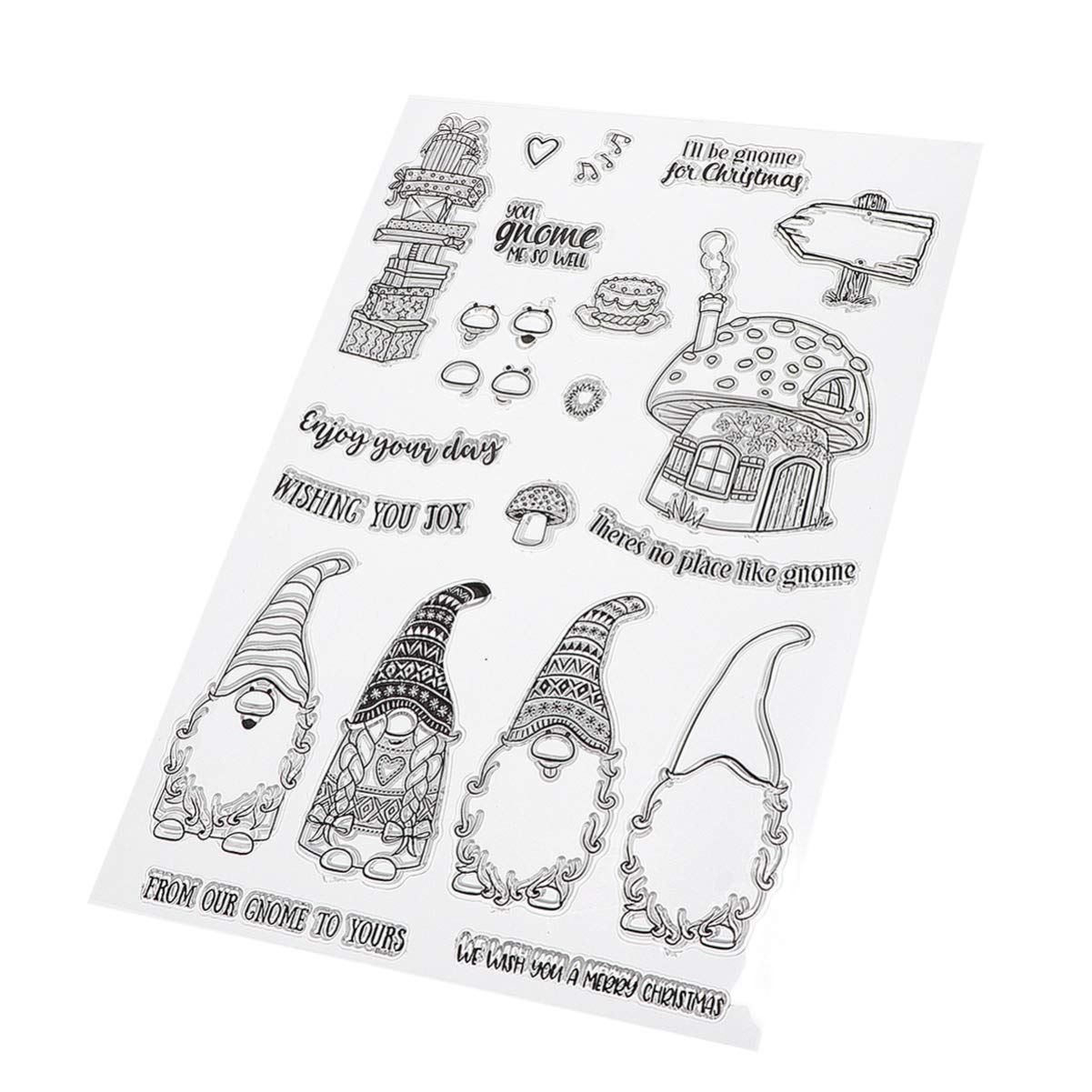 Artibetter 1 Set Christmas Santa Claus Gnome Stamps and Die Set for Card Making and Scrapbooking