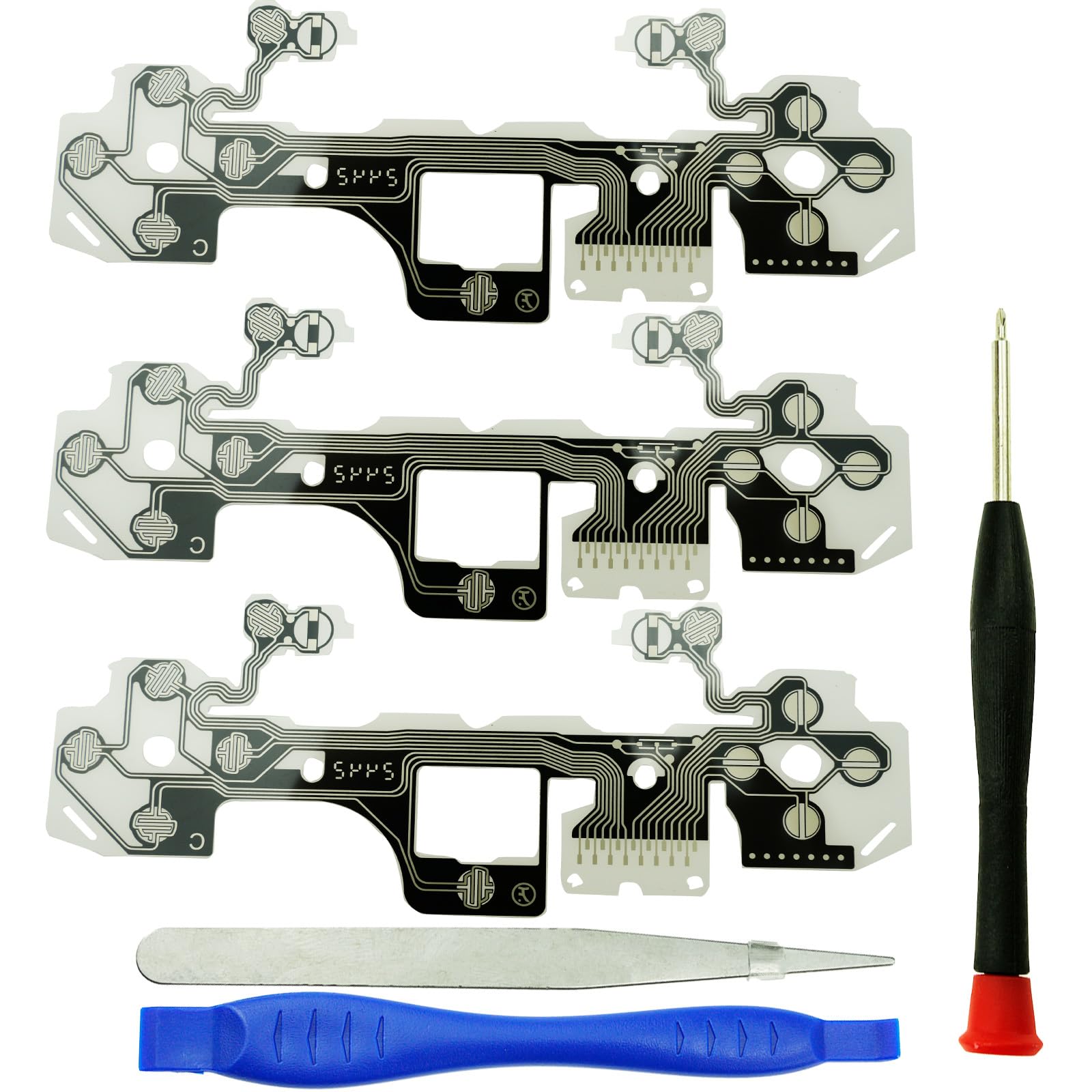 CTHTBZ 3PCS Conductive Film Keypad Flex Cable for PS5 Controller, V3 BDM-030 Button Ribbon Circuit Board Replacement